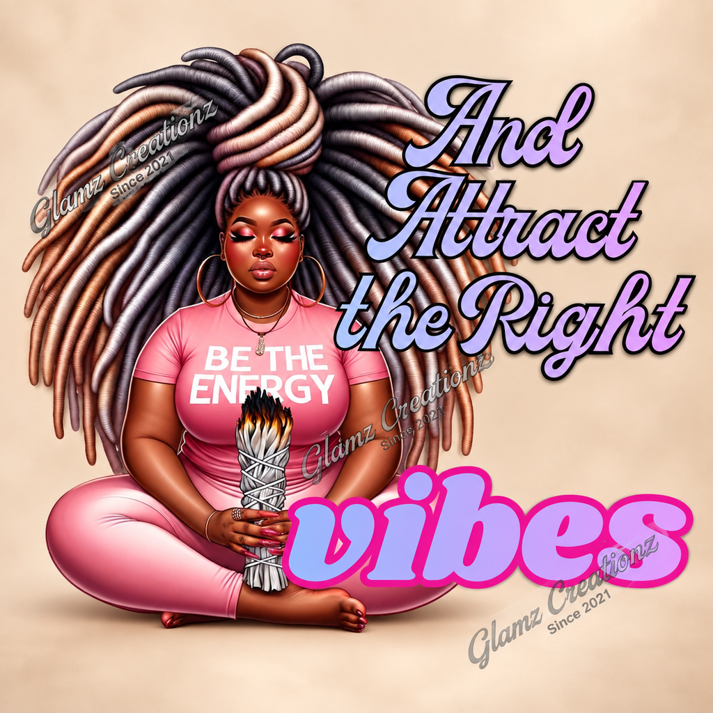 Attract the Right Vibes PNG – Positive Energy Affirmation Design for Shirts, Mugs & Journals