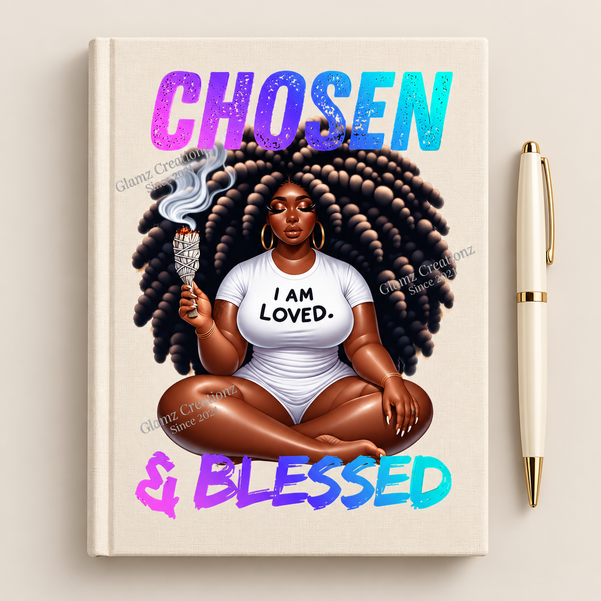 Chosen & Blessed PNG | Christian Affirmation Design
