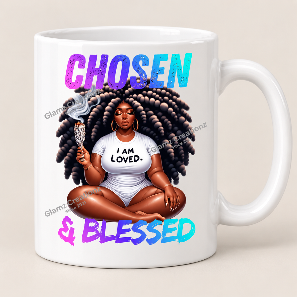 Chosen & Blessed PNG | Christian Affirmation Design