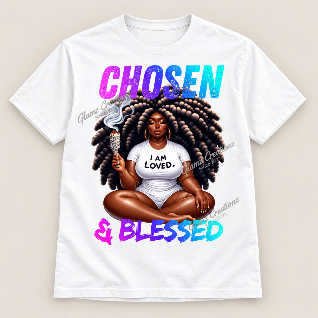 Chosen & Blessed PNG | Christian Affirmation Design