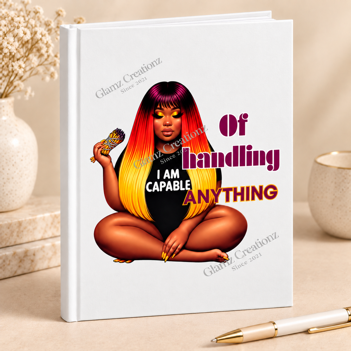 I Am Capable PNG – Motivational Affirmation Design for Shirts, Mugs & Journals