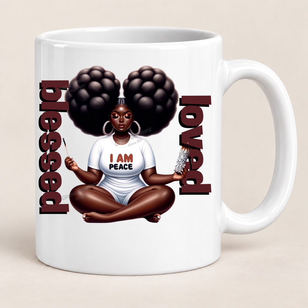 I Am Peace PNG – Calm & Self-Love Affirmation Design for Shirts, Mugs & Journals