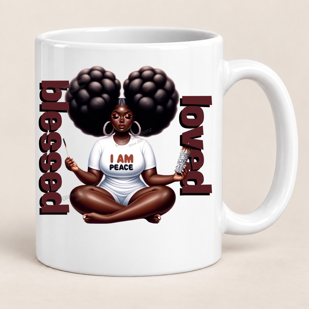 I Am Peace PNG – Calm & Self-Love Affirmation Design for Shirts, Mugs & Journals