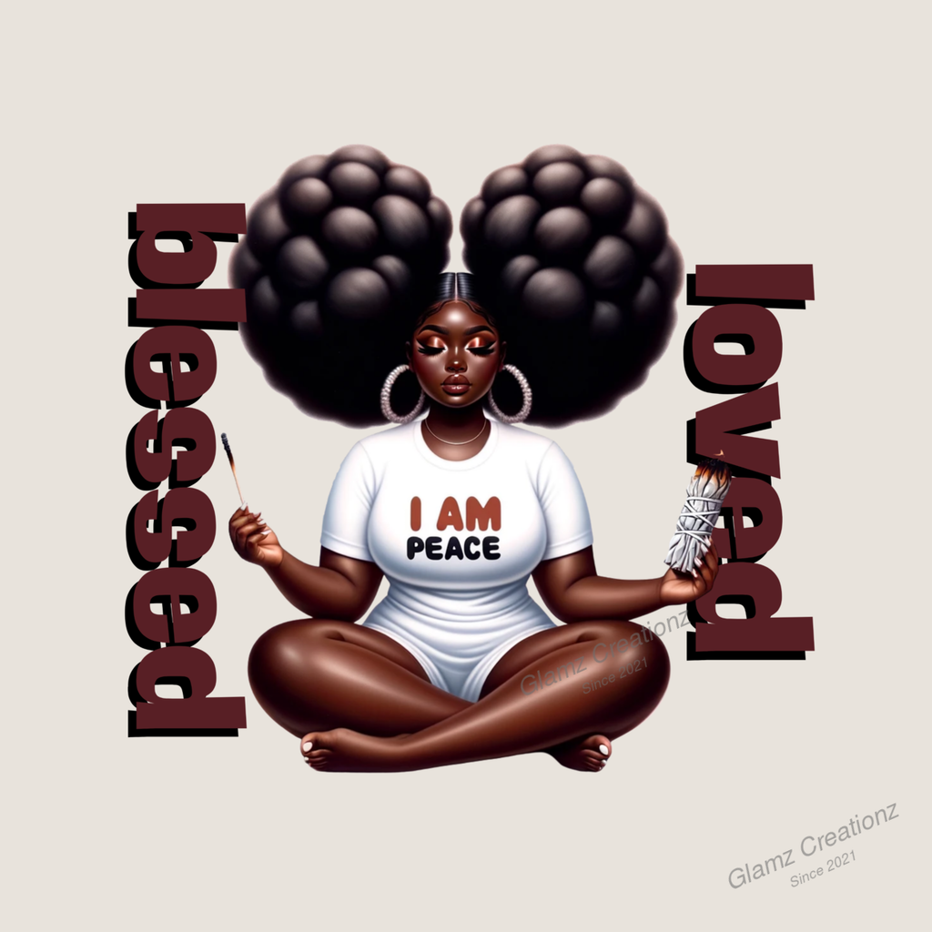 I Am Peace PNG – Calm & Self-Love Affirmation Design for Shirts, Mugs & Journals