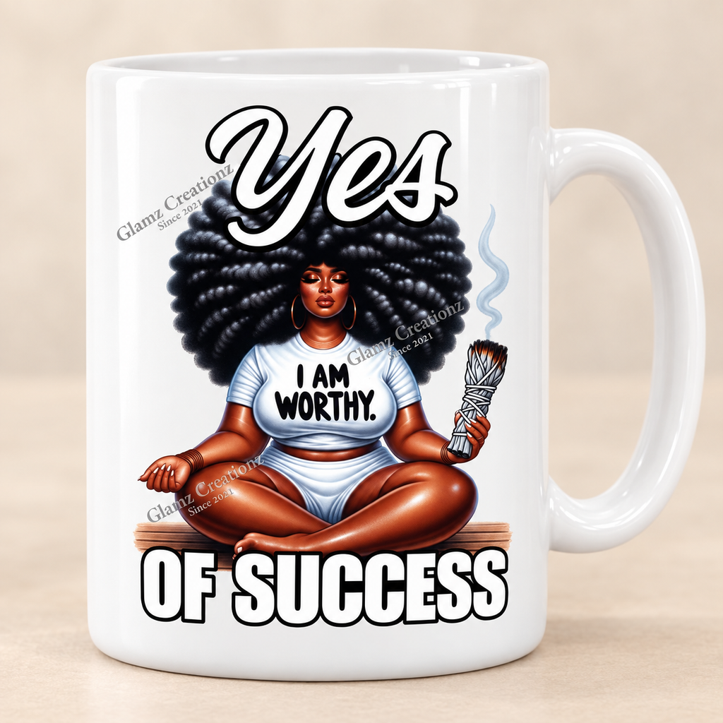 I Am Worthy PNG – Self-Worth Affirmation Design for Shirts, Mugs & Journals