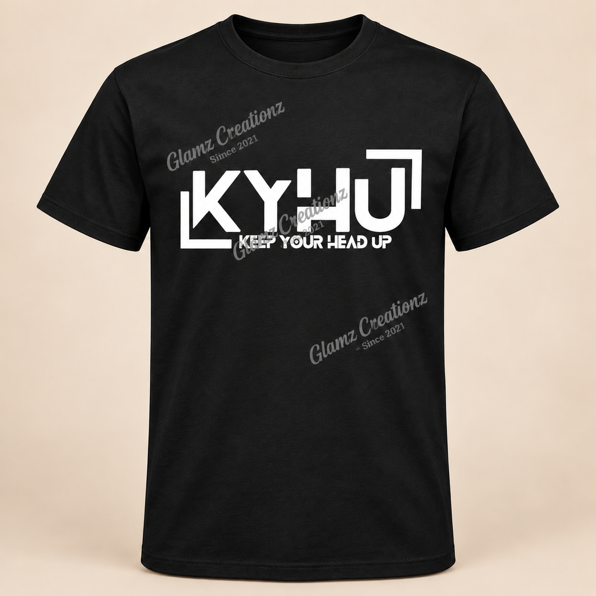 KYHU — Keep Your Head Up PNG | Uplifting Affirmation Design for Shirts, Mugs & Journals